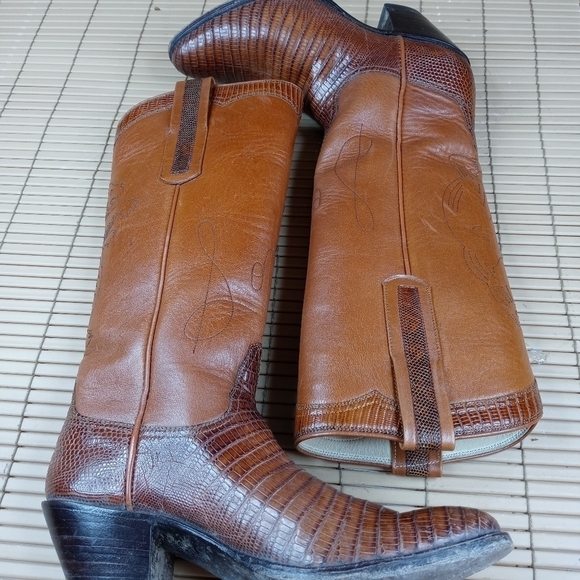 Black Jack Woman's brown Iguana lizard boots sz 4. 232pm - Picture 8 of 10